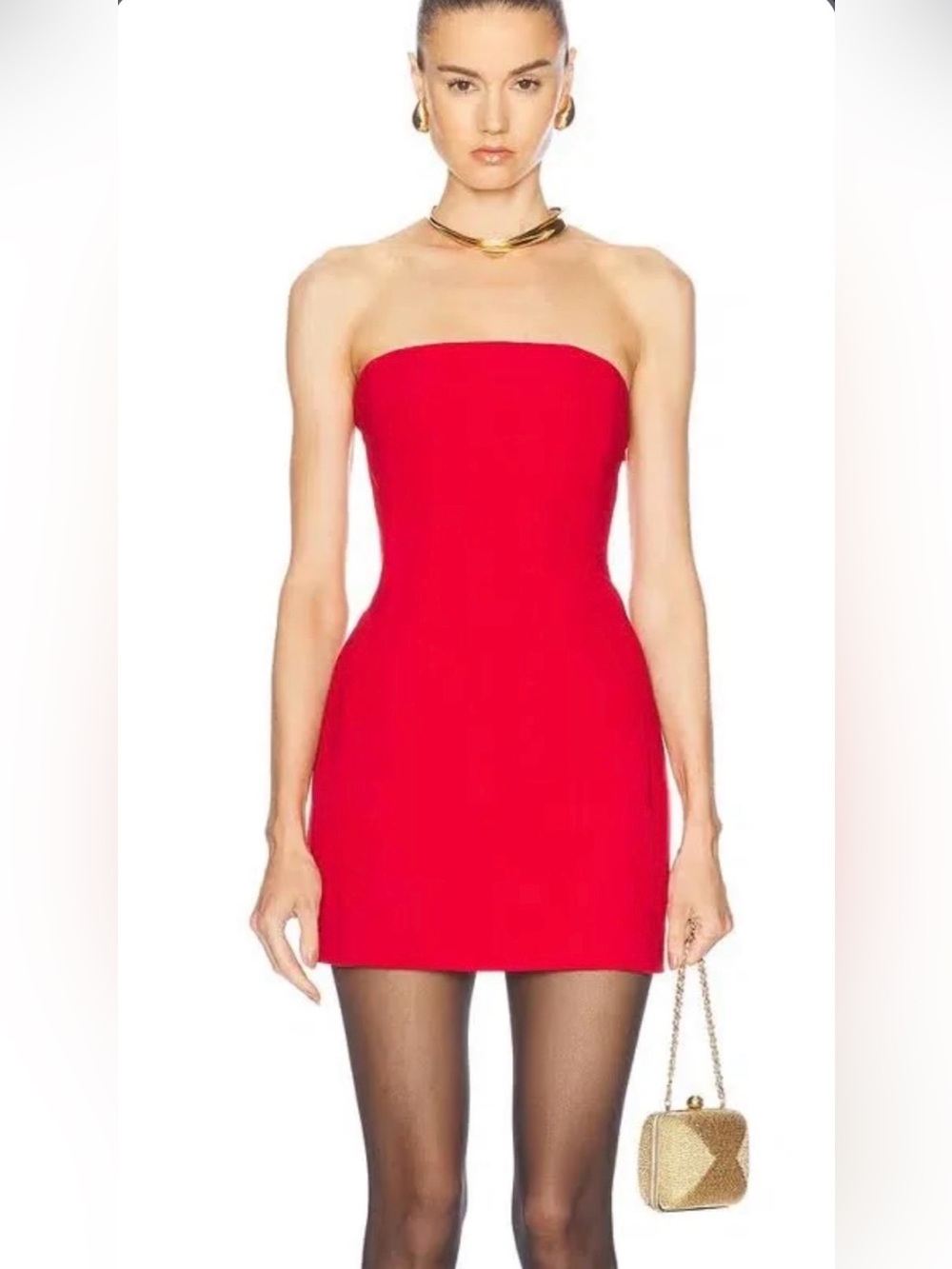 A.L.C Elsie Dress Strapless Red Mini Dress